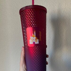 Starbucks Disneyland Red and Purple Textured Tumbler